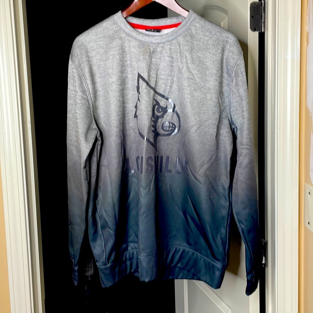 Louisville Silver, Grey, and black Crewneck Large